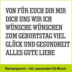 von für dich mir ... - Stempelgummi 10,5x13,5cm