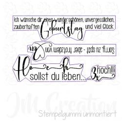 Hoch sollst du... - Stempelgummi