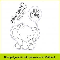 Baby-Elefant - Stempelgummi