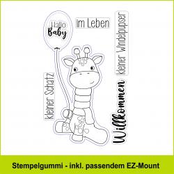 Baby-Giraffe - Stempelgummi