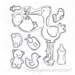 Baby-Motive - Stempelgummi