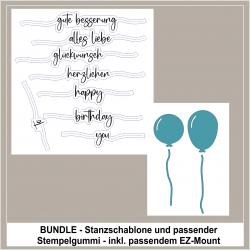 Luftballon klein + Schriften - Bundle