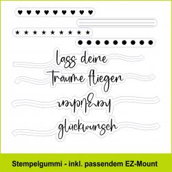 Luftballontexte groß - Stempelgummi 9,5x10,5mm