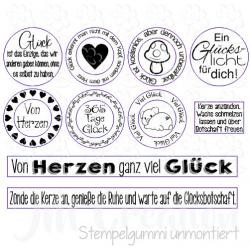 Glück für Teelichter - Stempelgummi