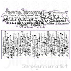 Schriften Geburtstag - Stempelgummi