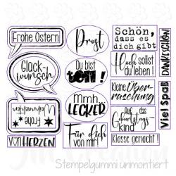 Sprechblasen-Texte - Stempelgummi