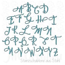 Stanzschablone - ABC Handlettering groß