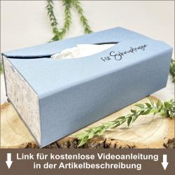 Box für Kosmetiktücher- Graupappezuschnitte