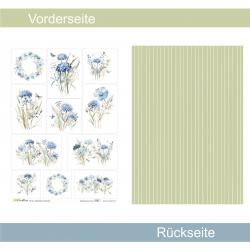 Wiesentraum Kärtchen - Wiesentraum blau - Designpapier