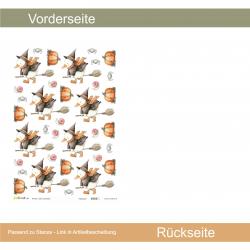 Gans auf Besen - Serie: Halloween - Designpapier