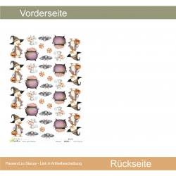 Gans mit Kessel - Serie: Halloween - Designpapier