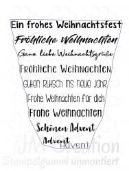 Frohe Weihnachten für Banner  - Stempelgummi