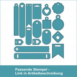 Mini-Tags - Stanzschablone