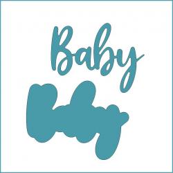 Baby mittel - Stanzschablone