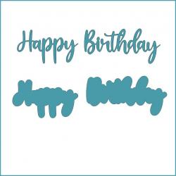 Happy Birthday mittel - Stanzschablone