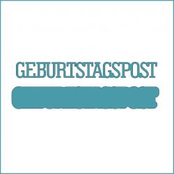 Geburtstagspost klein - Stanzschablone