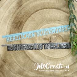 Herzlichen Glückwunsch - Stanzschablone