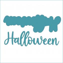Halloween mittel - Stanzschablone