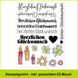 Glückwünsche - Stempelgummi A6