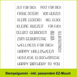 Kleine Texte - Stempelgummi A6