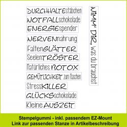 Für Schokostächchen - Stempelgummi A6