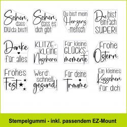 Minitexte - für jede Gelegenheit - Stempelgummi A6