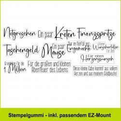 Geldgeschenke - Stempelgummi lang