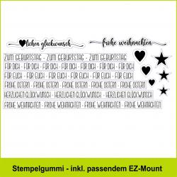 Ostern bis Weihnachten - Stempelgummi lang