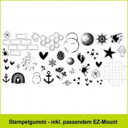 Minis für Hintergründe - Stempelgummi lang