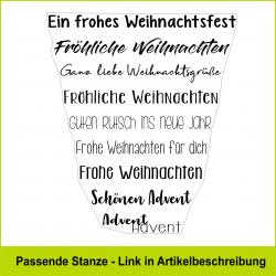 Frohe Weihnachten für Banner  - Stempelgummi