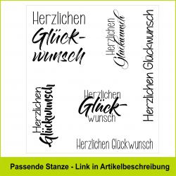 Glückwünsche für Etikettenset  - Stempelgummi