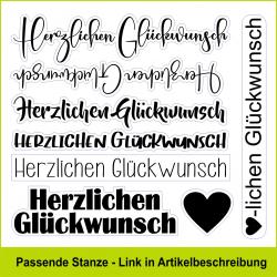 Herzlichen Glückwunsch - Stempelgummi