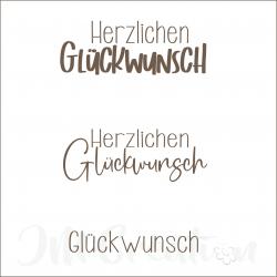 Glückwunsch - Embossingfolder